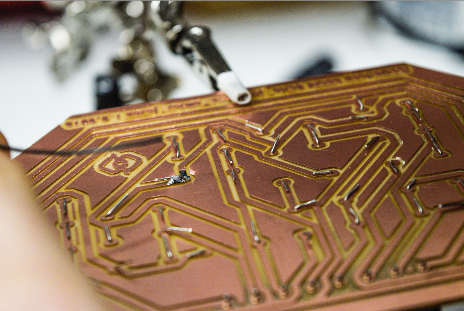 First solder. Keiran helped me with this. 