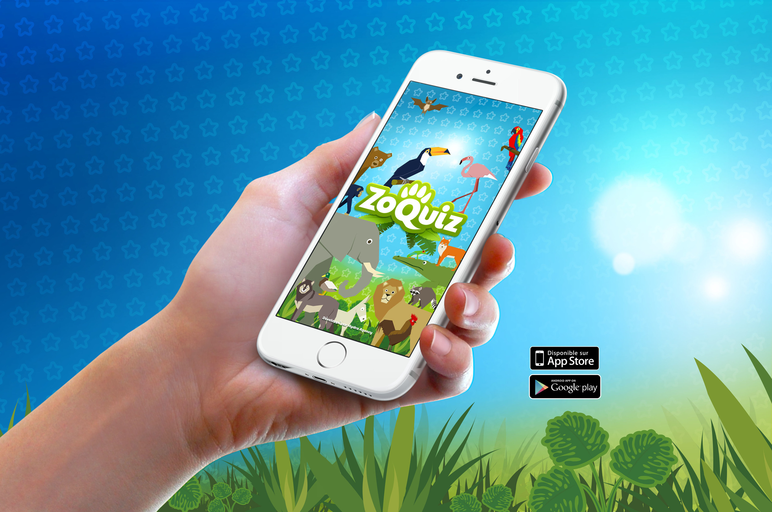  Application ludo éducative basée sur les cris des animaux. Développée par Hydra Agency. 