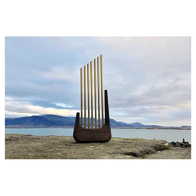 One of the the prices to EPTA in Iceland at the sea-site next to Harpa concert hall last autumn. 
The  final 🏆 Piano prices designed by @doggdesign &ldquo;The seven seas sailing instrument&rdquo; at @epta_iceland European Piano Teachers Association 