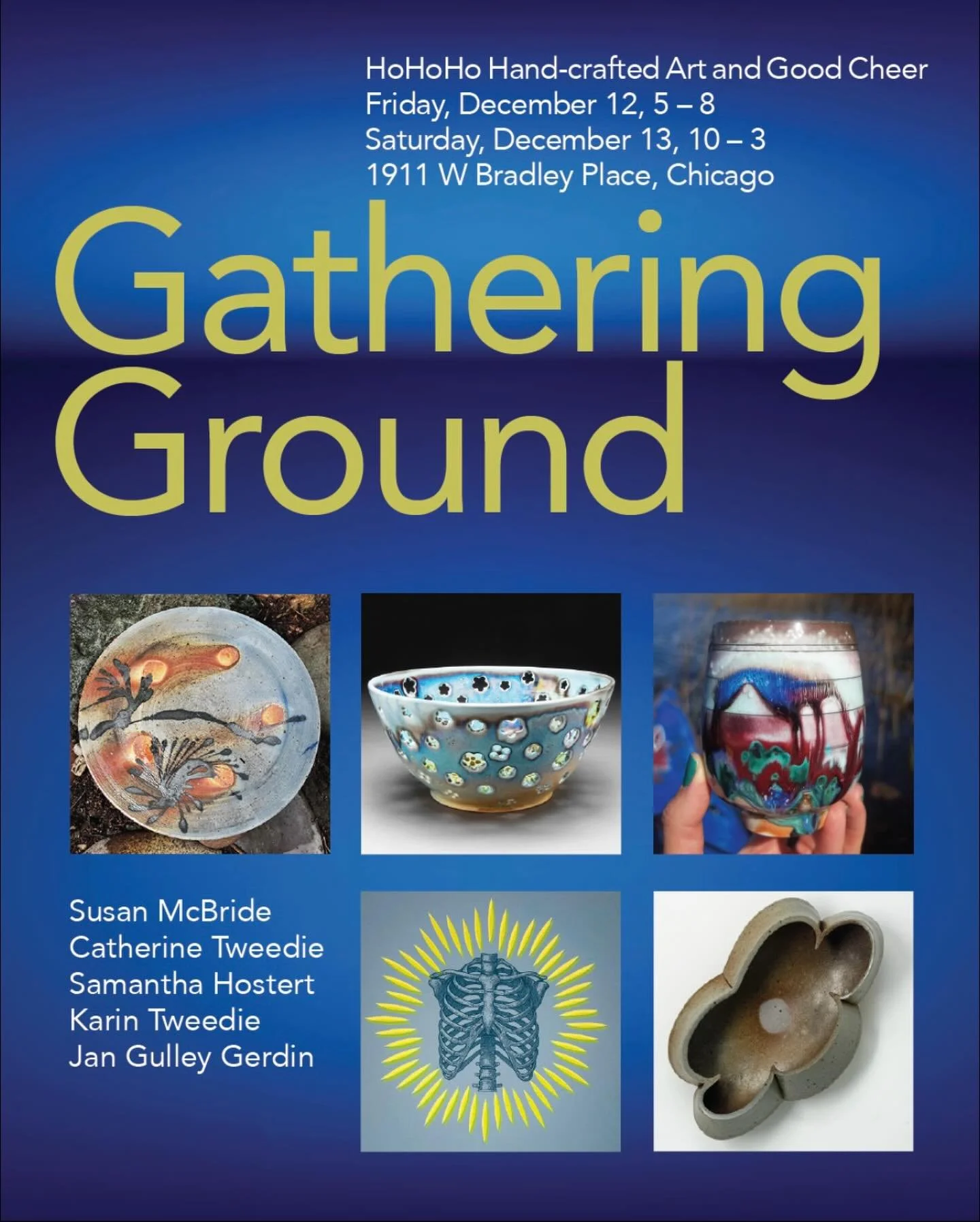 HO HO HO show back home for the holidays!

friday 12th from 5- 8 pm
saturday 13th from 10 am - 3 pm

@shostert 
@jangulleygerdin 
@catherinetweedie 
@kktweedcreative 
@samceramics.mcb