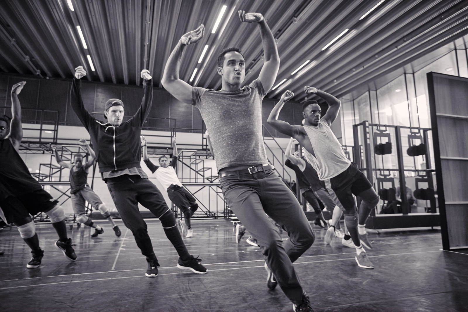 07-Joe Aaron Reid and the company in rehearsals for Dreamgirls..JPG
