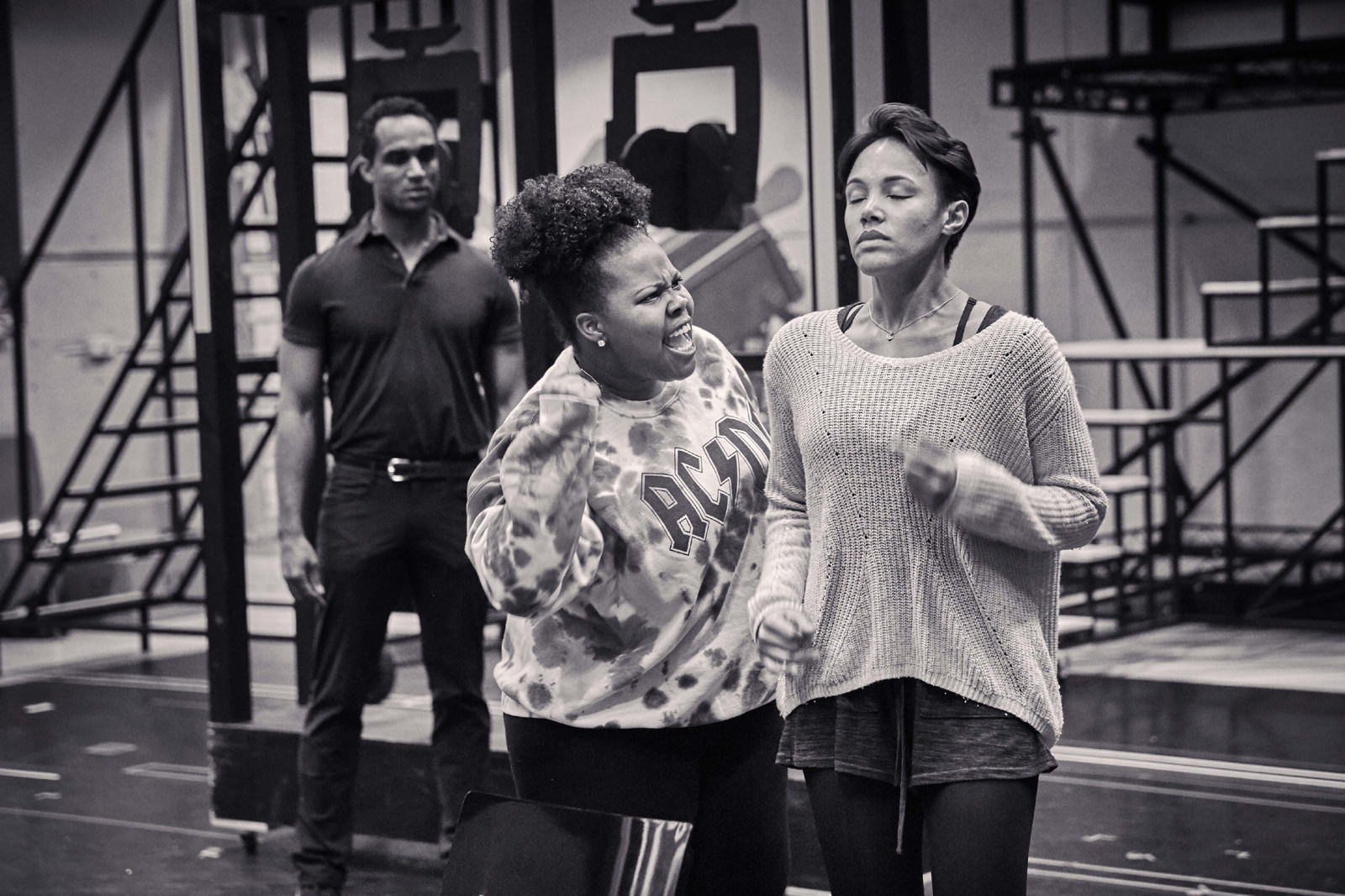 29-Amber Riley and Lily Frazer in rehearsals for Dreamgirls..JPG