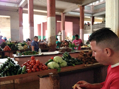 Our guide lead us through this market where folks use their own money to purchase produce, rice, beans, meats, spices and herbs to supplement their government-issued rations. I can still smell fresh chives, mint and parsley.