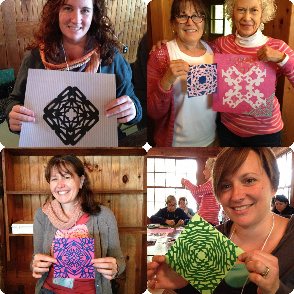 A glimpse of the joy and talent in Enchanted Paper Cutting. Shiny happy faces!