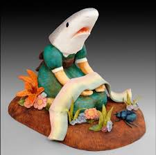 One of the porcelain sculptures in the exhibit (apologies for not having the title of this piece.)