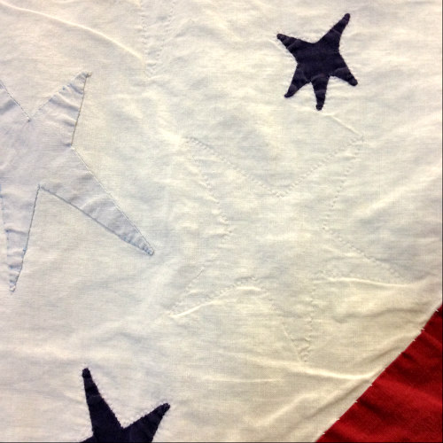Can you see the quilted outline of a star? They were a pleasant surprise.