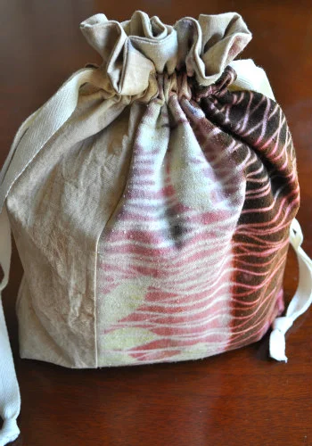 Beautiful OOAK drawstring bags in the shop