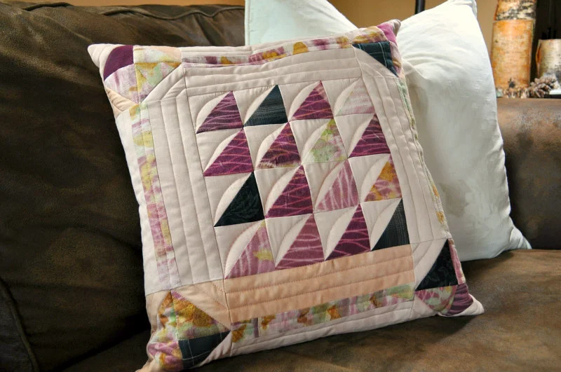 A quick project using an eco dye panel mixed with scraps.