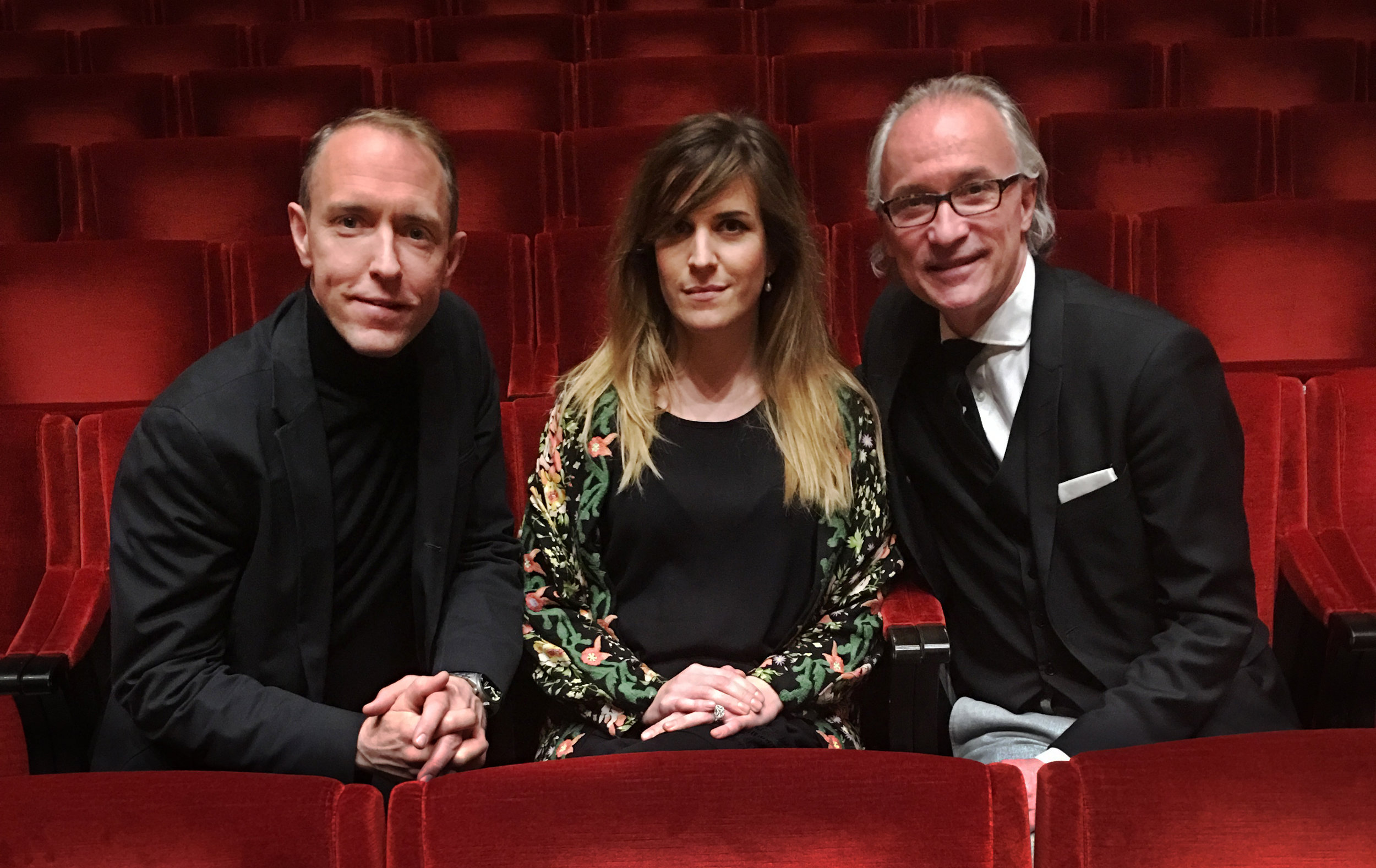 Mattias Klum, Iris Alexandrov and Stefan Forsberg (Konserthuschef).