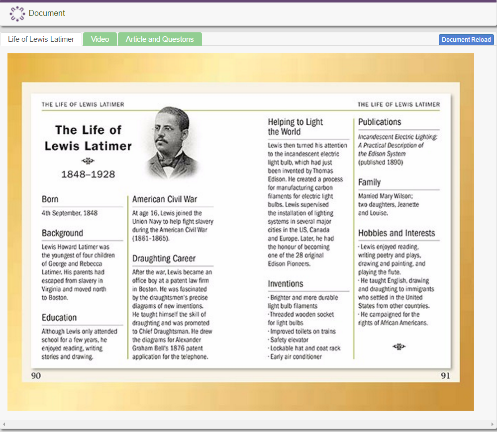 Lewis latimer childhood image