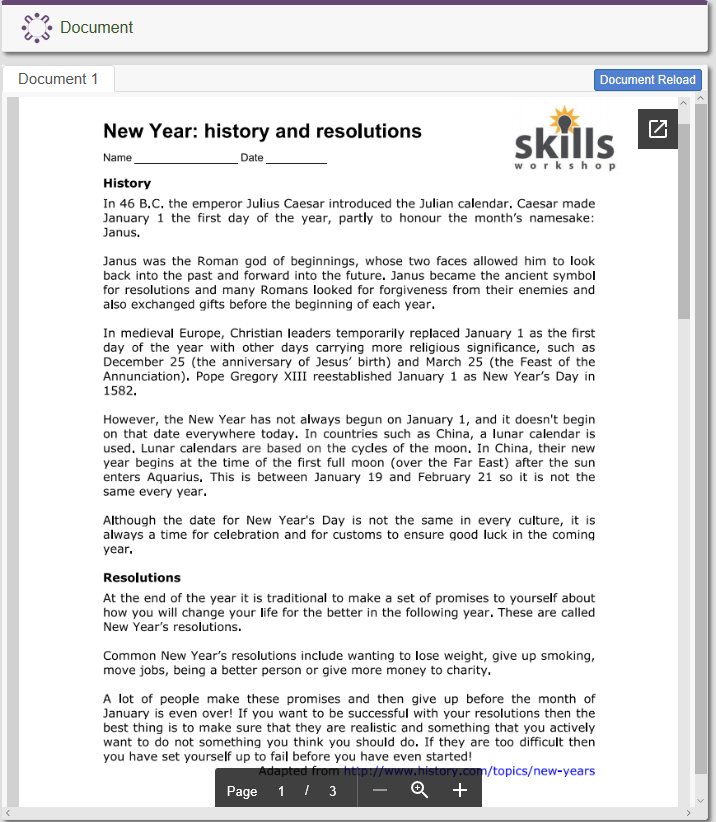 New Year: History and Resolutions