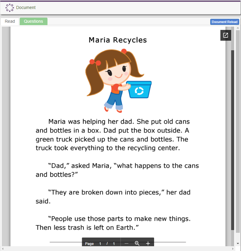 Maria Recycles (Earth Day)