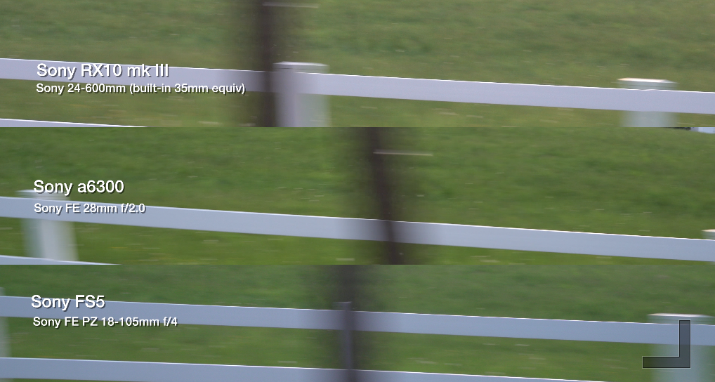 Screen grab from 4K rolling shutter test