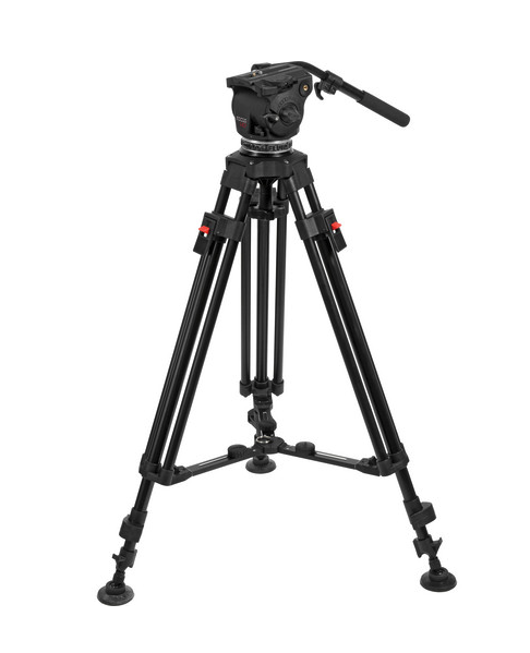 Cartoni Focus HD Fluid Head & Two Stage 3- Tube Aluminum Alloy Tripod, $1,820 at B&H . It is more rigid, aided by its mid-level spreader; more expensive; and feels heavier than the Reach 1 Plus, but the fluid head controls and quick release plate aren't as nice as on the Secced. I may like the operation of the Secced more (except for the locking mechanism of the legs), but the Cartoni is a better choice for heavier packages at maximum height and load.