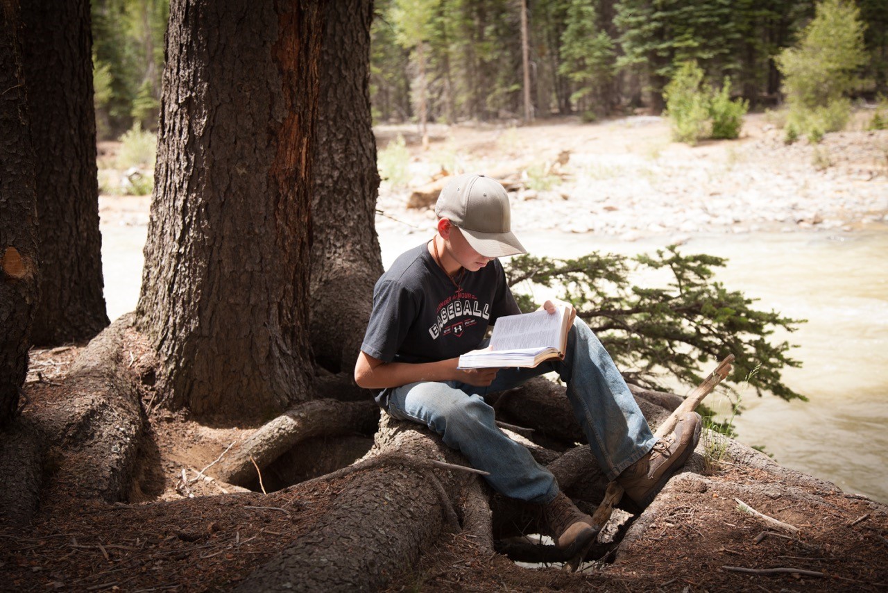 Studying God's word surrounded by His creation