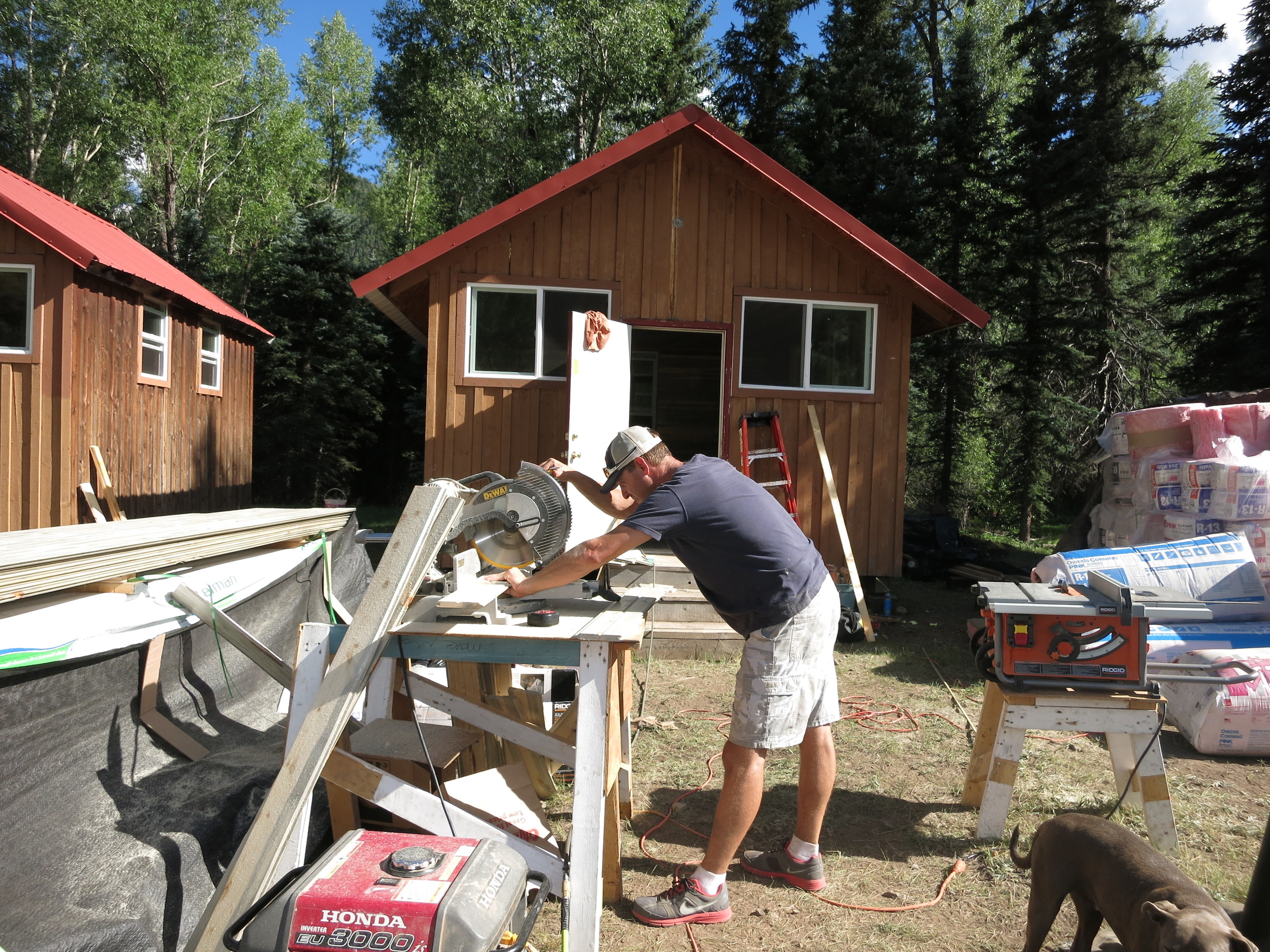 Lots of work is involved in bringing the old cabins back to life