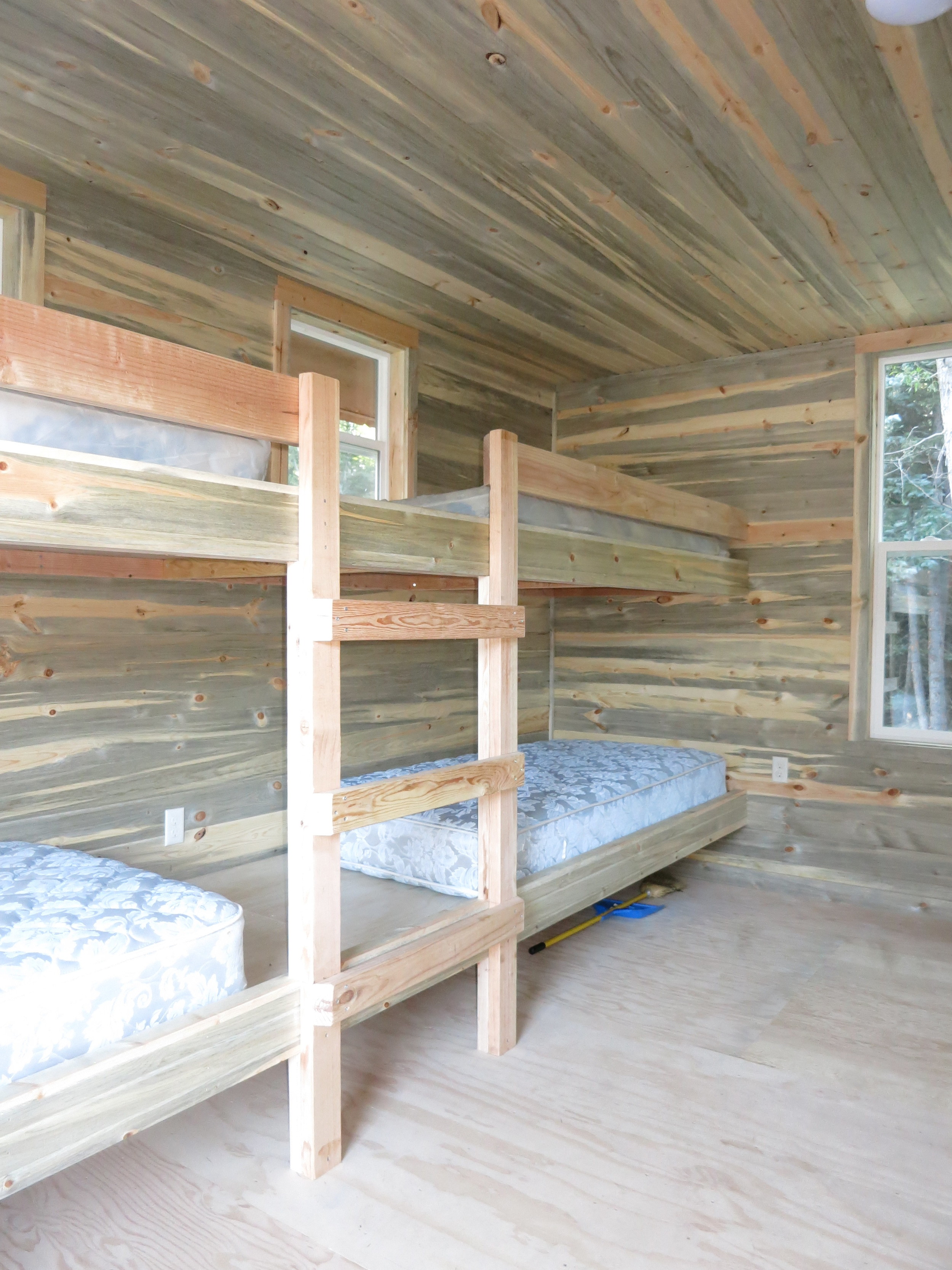 Inside a newly remodeled cabin