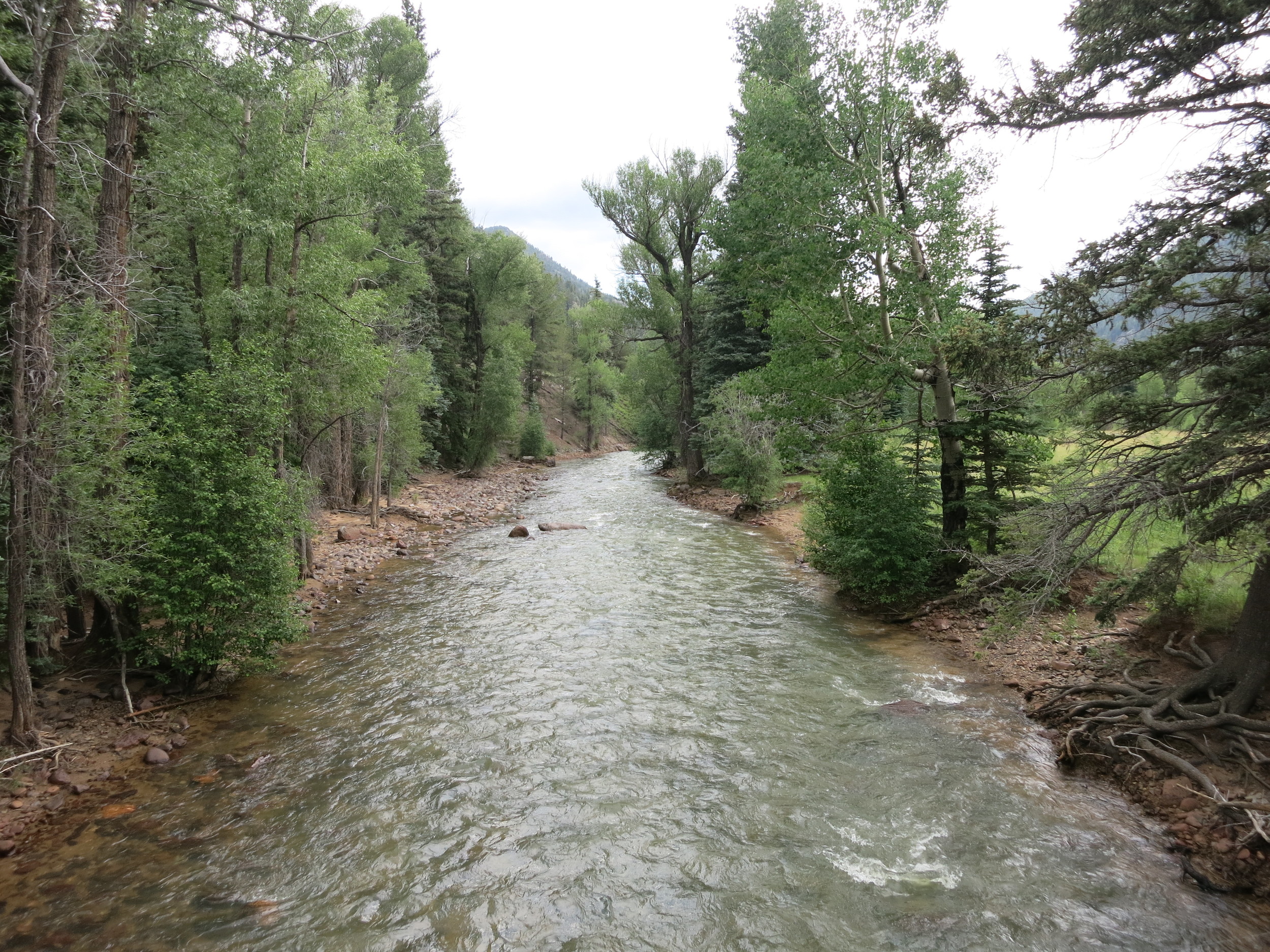 The river running through the camp