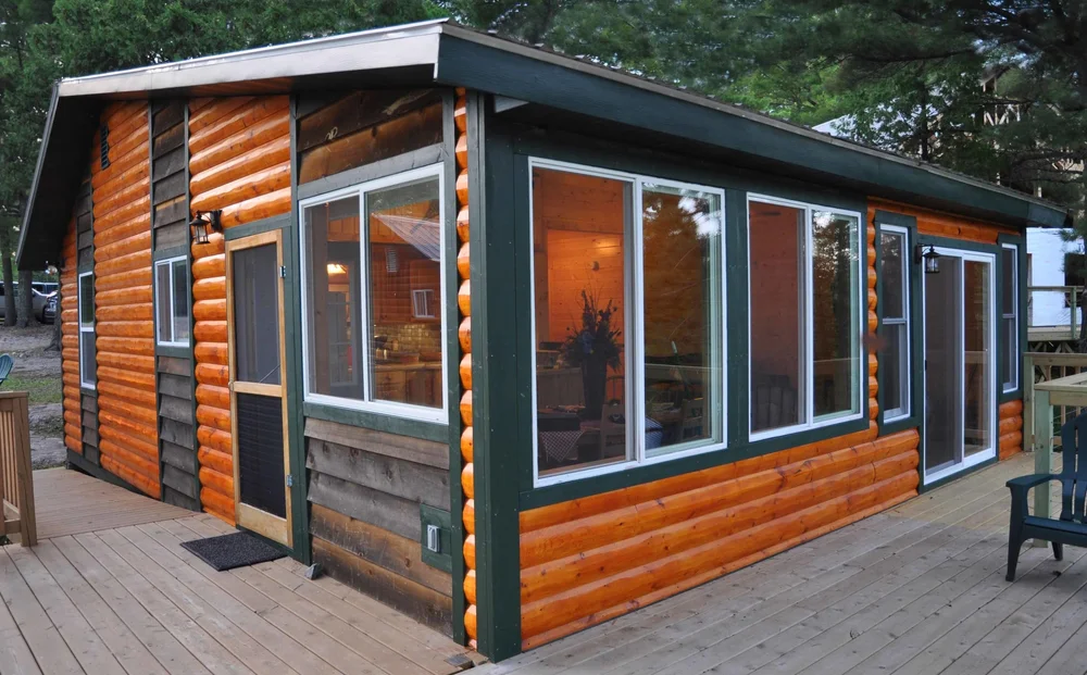 Cabin 23 with its wraparound deck and lake view