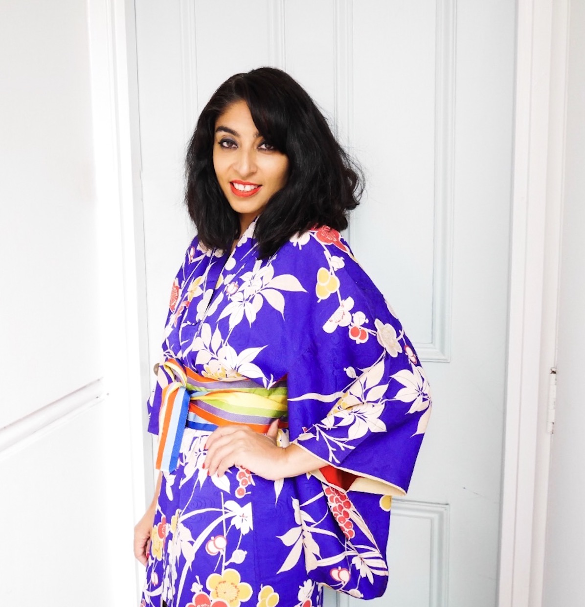 Wearing - Furuki-yo-Kimono-Vintage