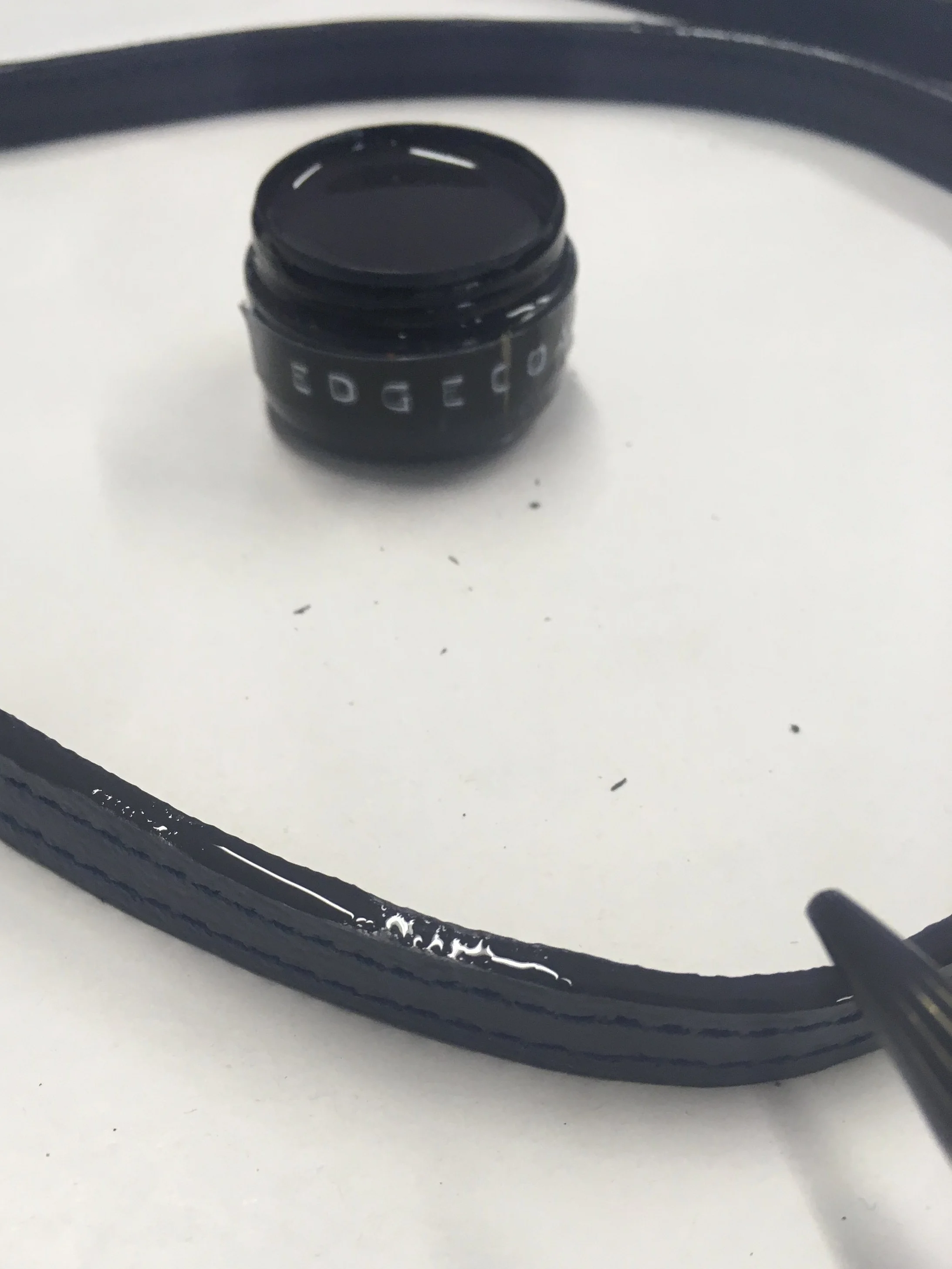Re-edging the strap