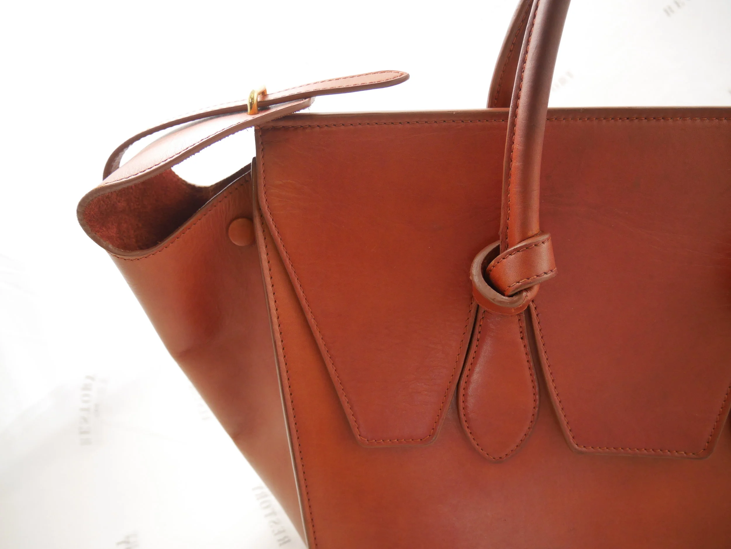After: Céline Tie Tote in Brick