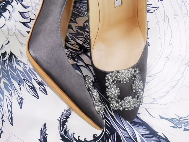 Result: Manolo Blahnik Hangisi pumps in Gunmetal Grey