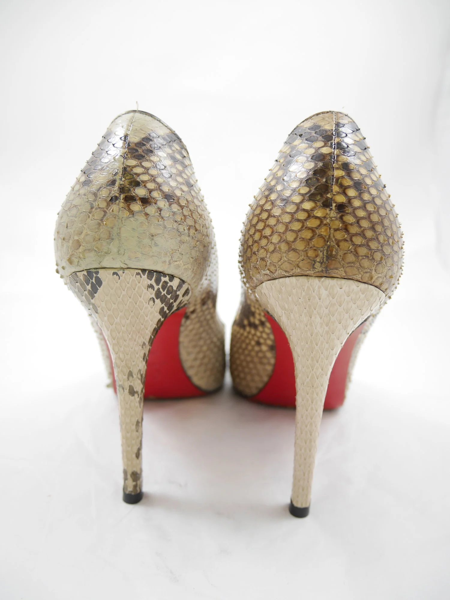 Left: Restored shoe & heel Right: Work in process