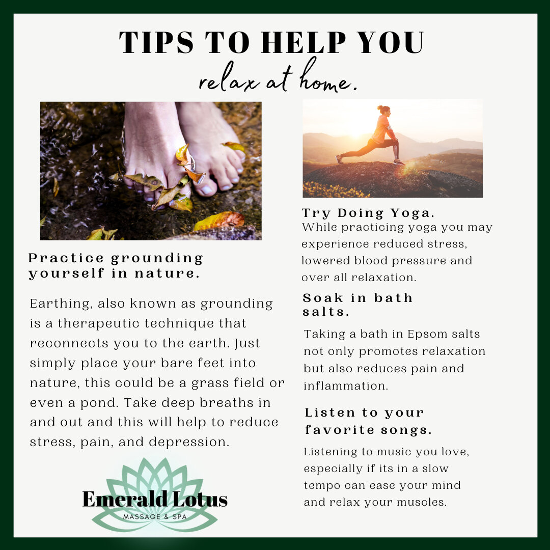 For some of you, it's officially the end of your workweek and now it's time to relax. Here are some tips to help you relax at home and enjoy your weekend. 🌱
If these tips aren't enough for you, we still have some openings for tomorrow!
To book your 