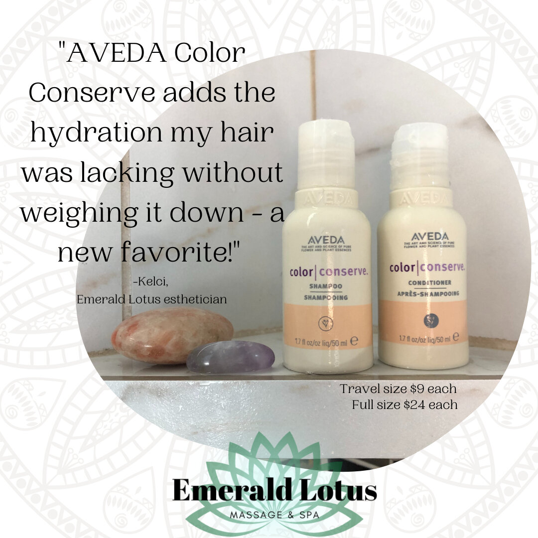 Have you tried AVEDA hair care? What's your go-to? 💁
SHOP AVEDA hair, skin &amp; body care at Emerald Lotus!
.

.
.
#emeraldlotusspa #aveda #avedahair
#avedacolorconserve #emeraldlotusmassageandspa #shoplocal #facelogic #facelogicbcs #bryancollegest