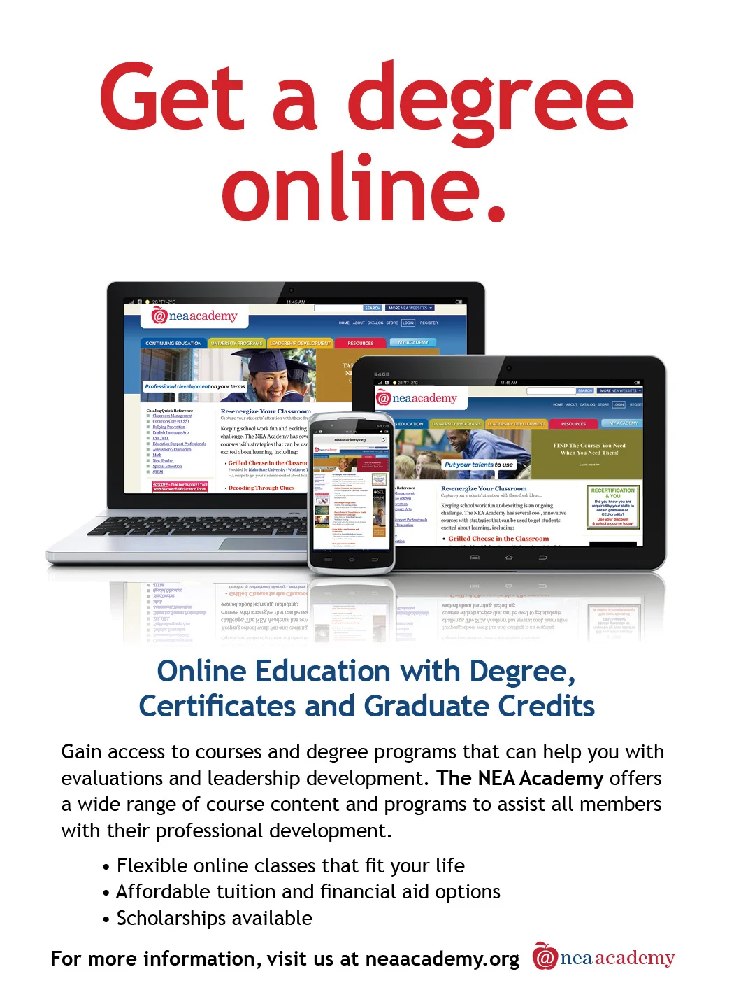 Get a degree online.