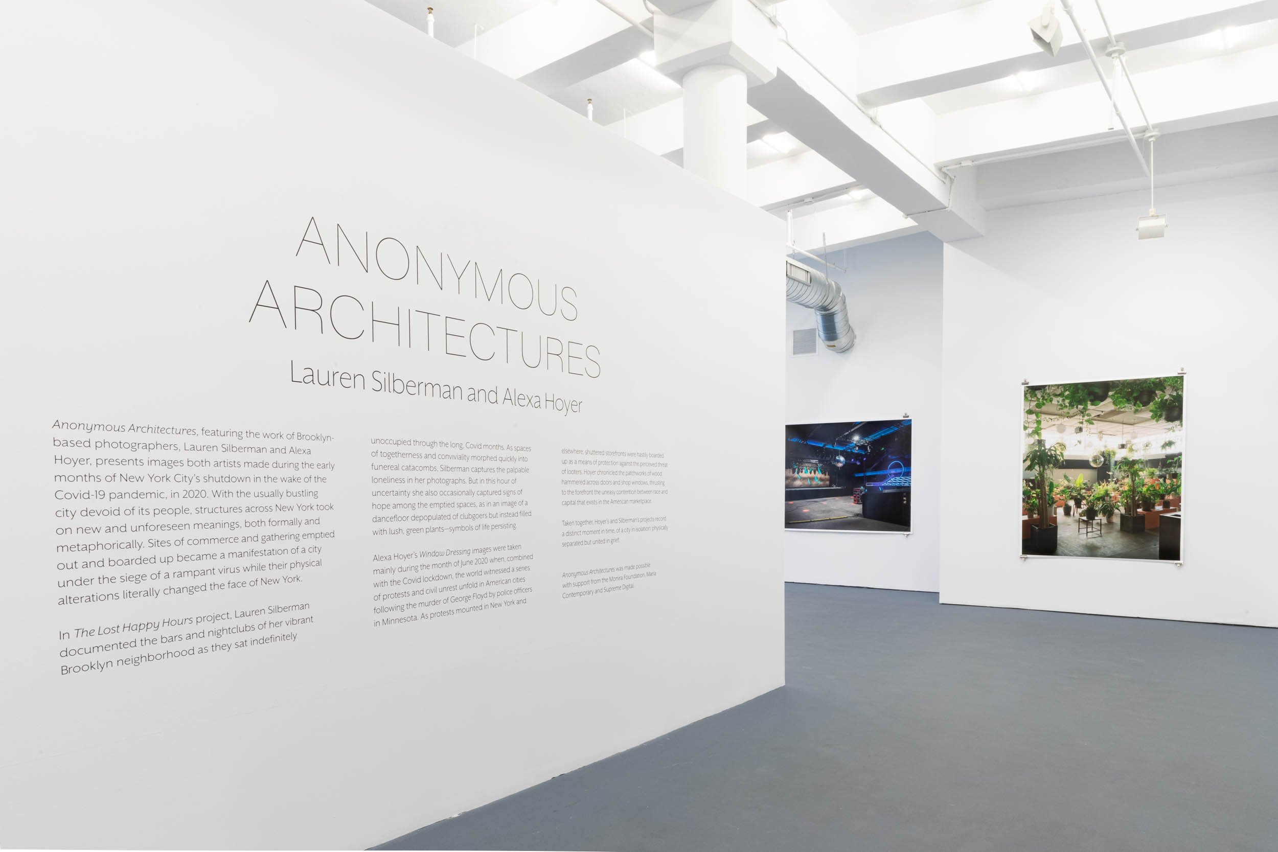 Installation shot from Anonymous Architectures