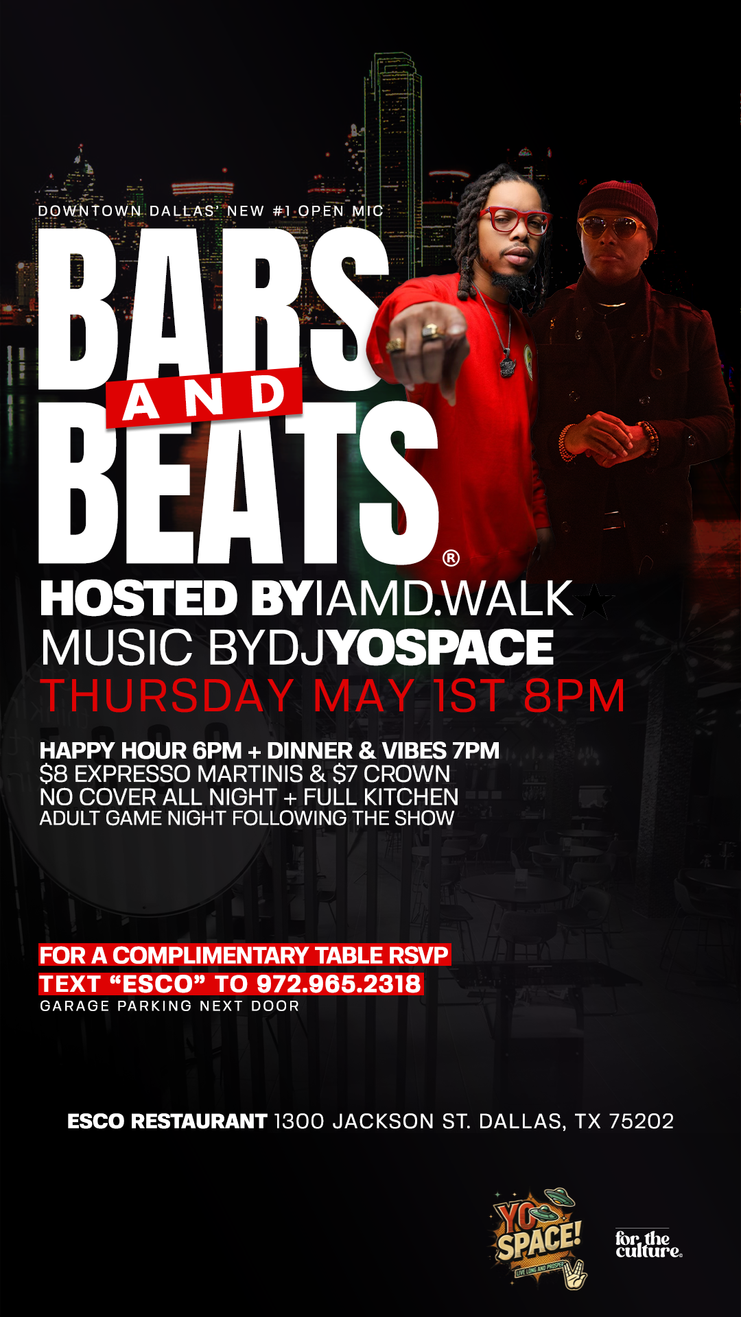 BARS AND BEATS AT ESCO