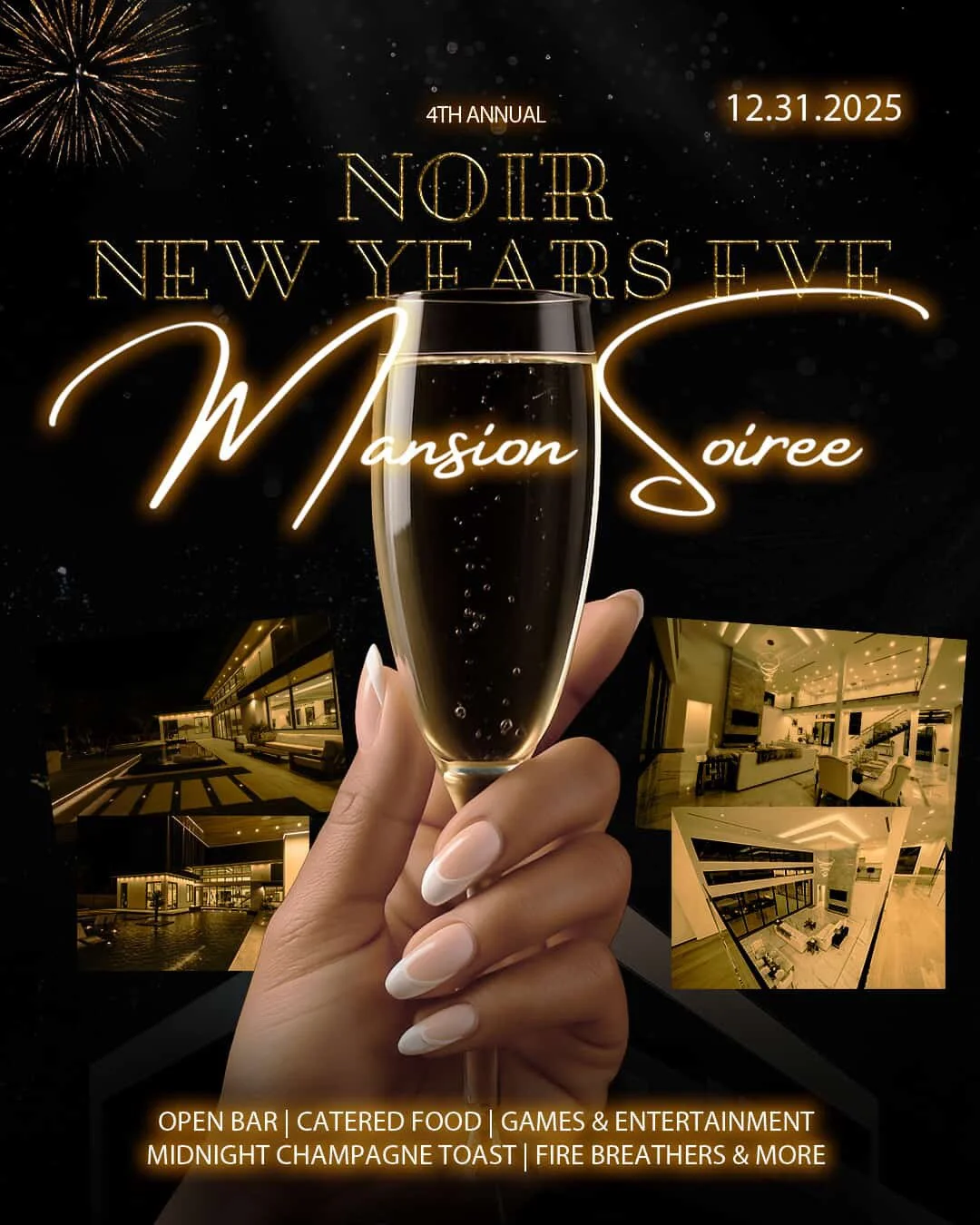 NYE ALL BLACK MANSION SOIREE