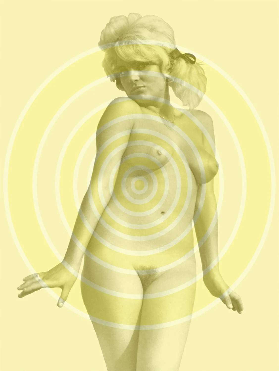 Yellow Nude , 1995, 39 1/2 x 29 3/4", digital print, plexiglass and frame.