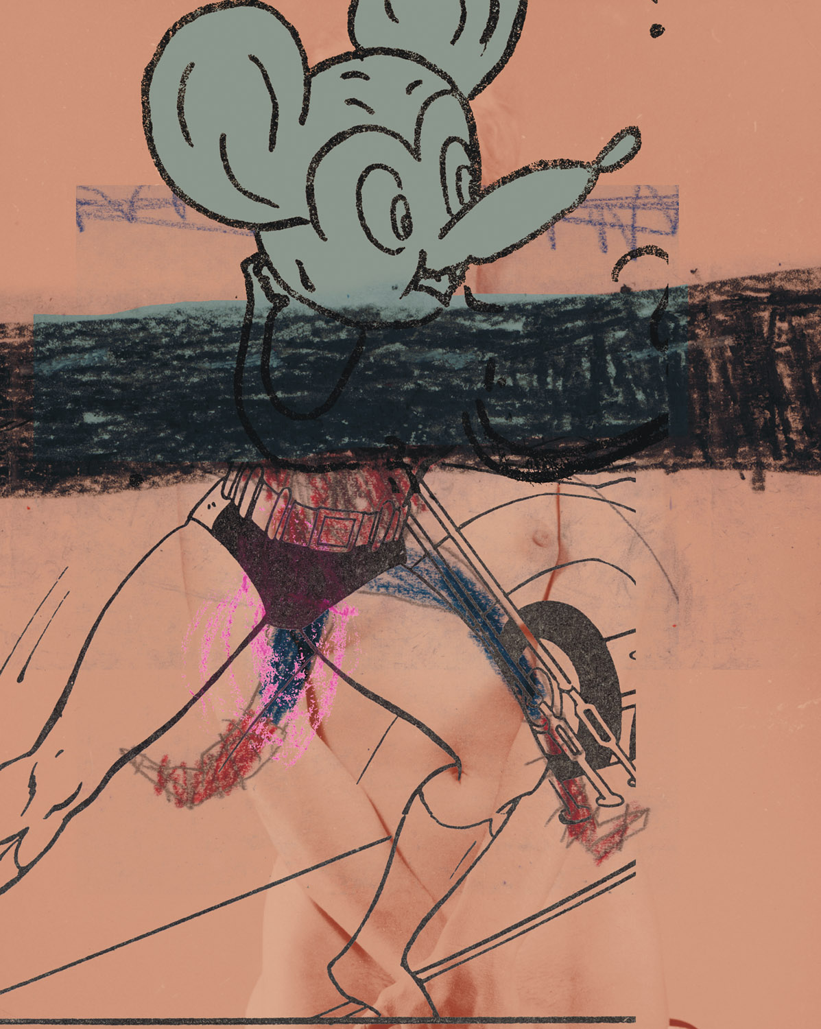 Drawing 9 , 2003, 41 x 32 2/4", digital print and frame. (work on paper)