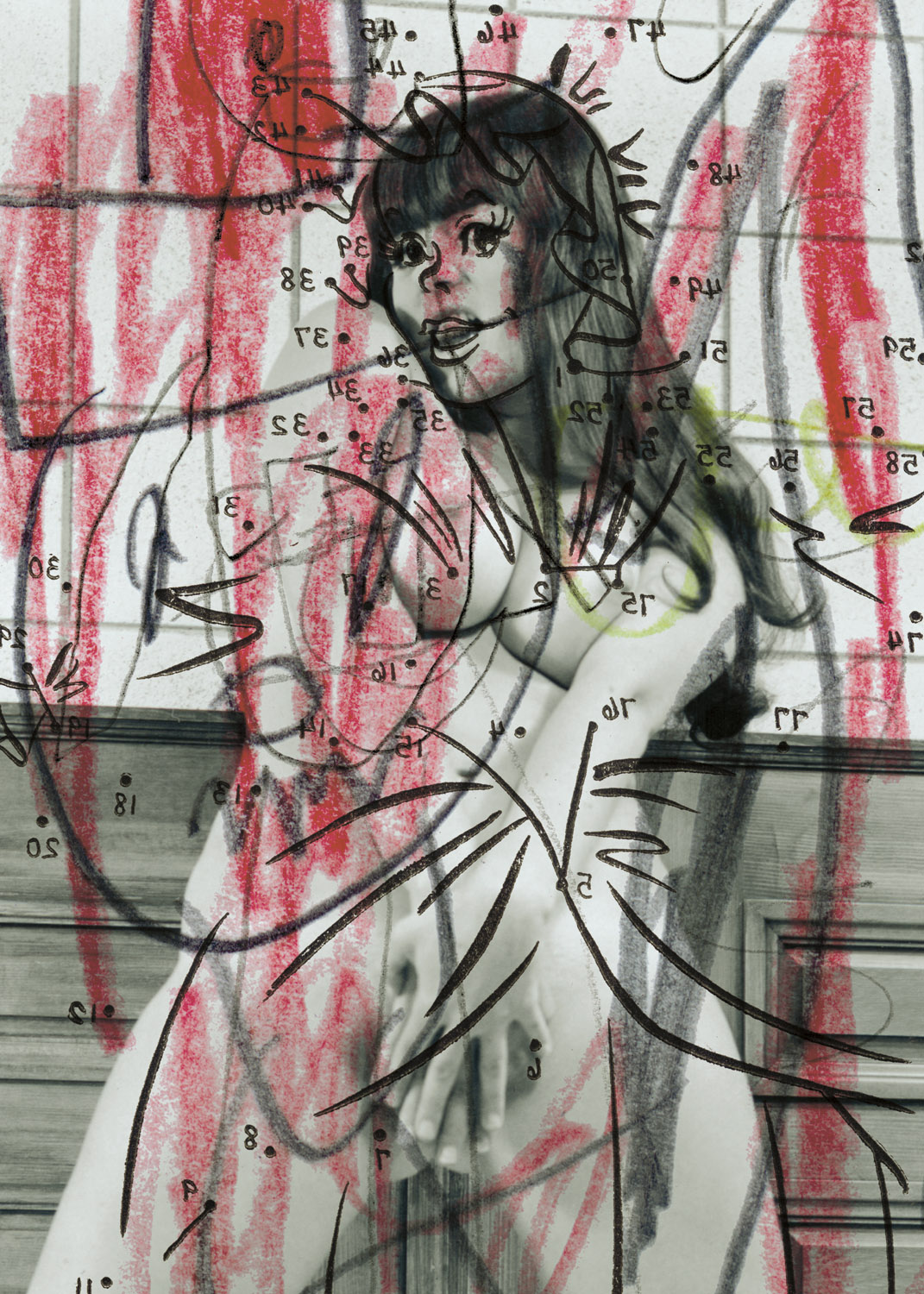   Nude 1 , 2003, 42 x 30 3/4", digital print, plexiglass and frame. 