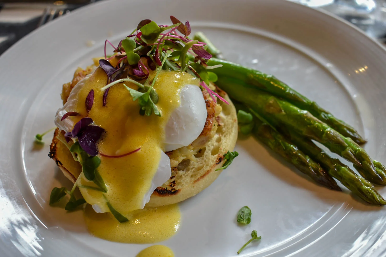 Crab Cake Benedict at SNOB