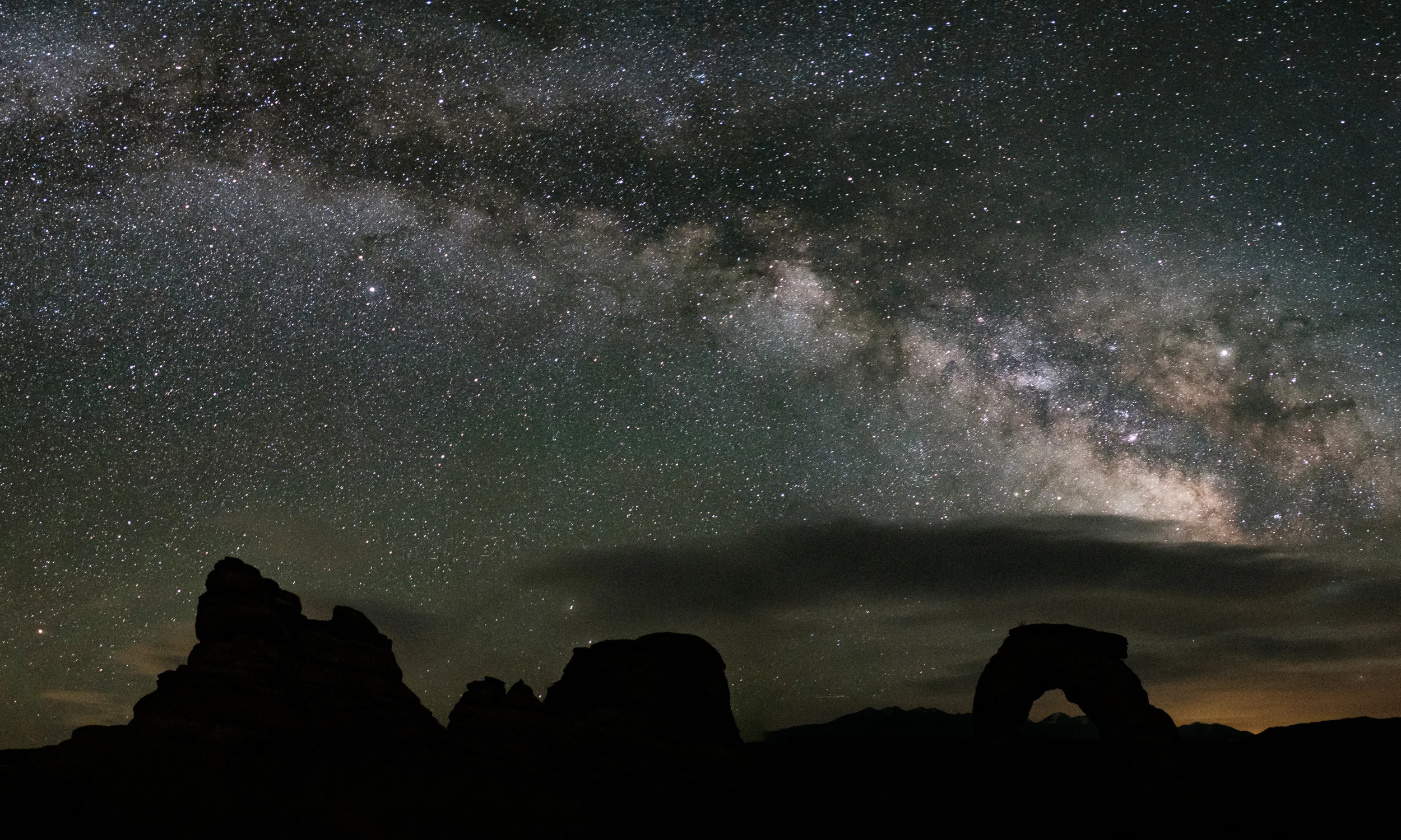 Milky Way over Delicate Arch - Metal Print