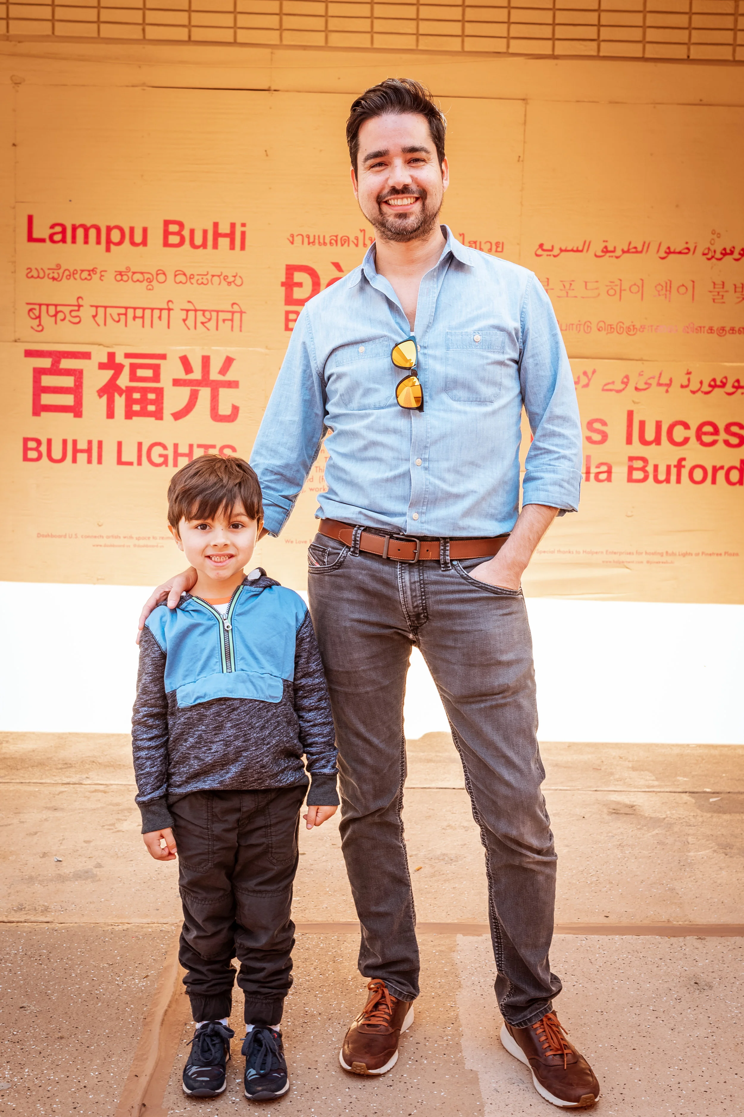 Portrait of the narrator and son by Eric Sun, 11.4.2018