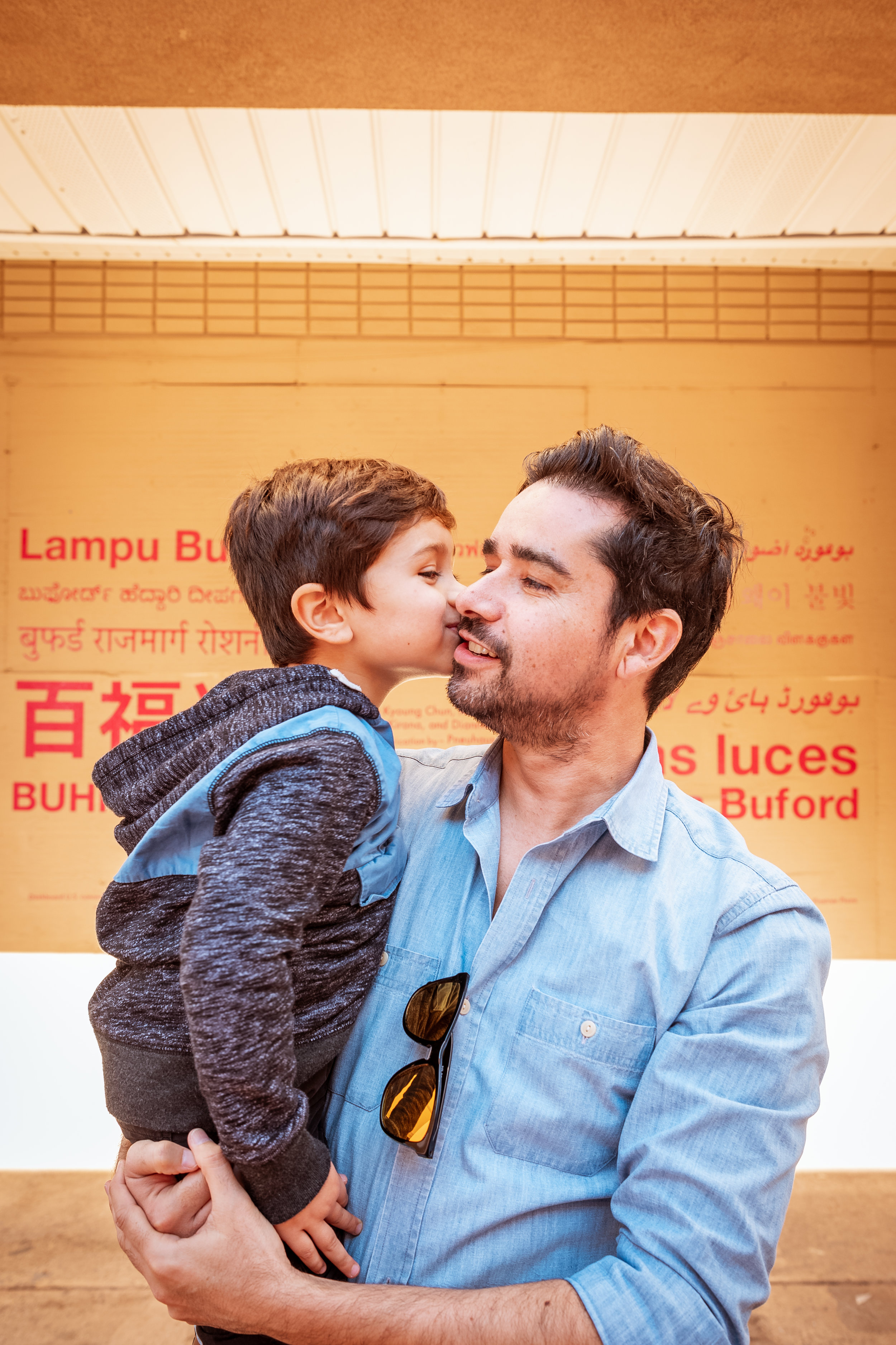 Portrait of the narrator and son by Eric Sun, 11.4.2018