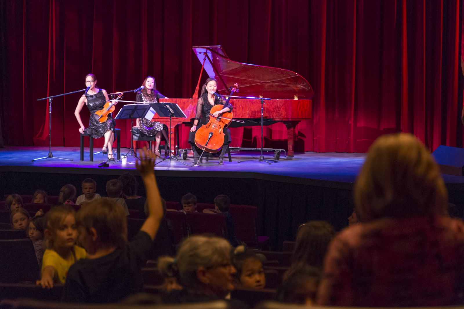What a fun time Ahn Trio had playing for the students in the Greater Gallatin area in MT for KidsLINK!