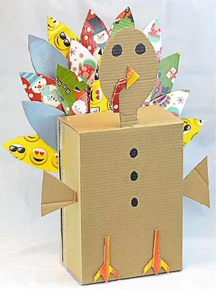 How to Make a Turkey Decoration from Boxes