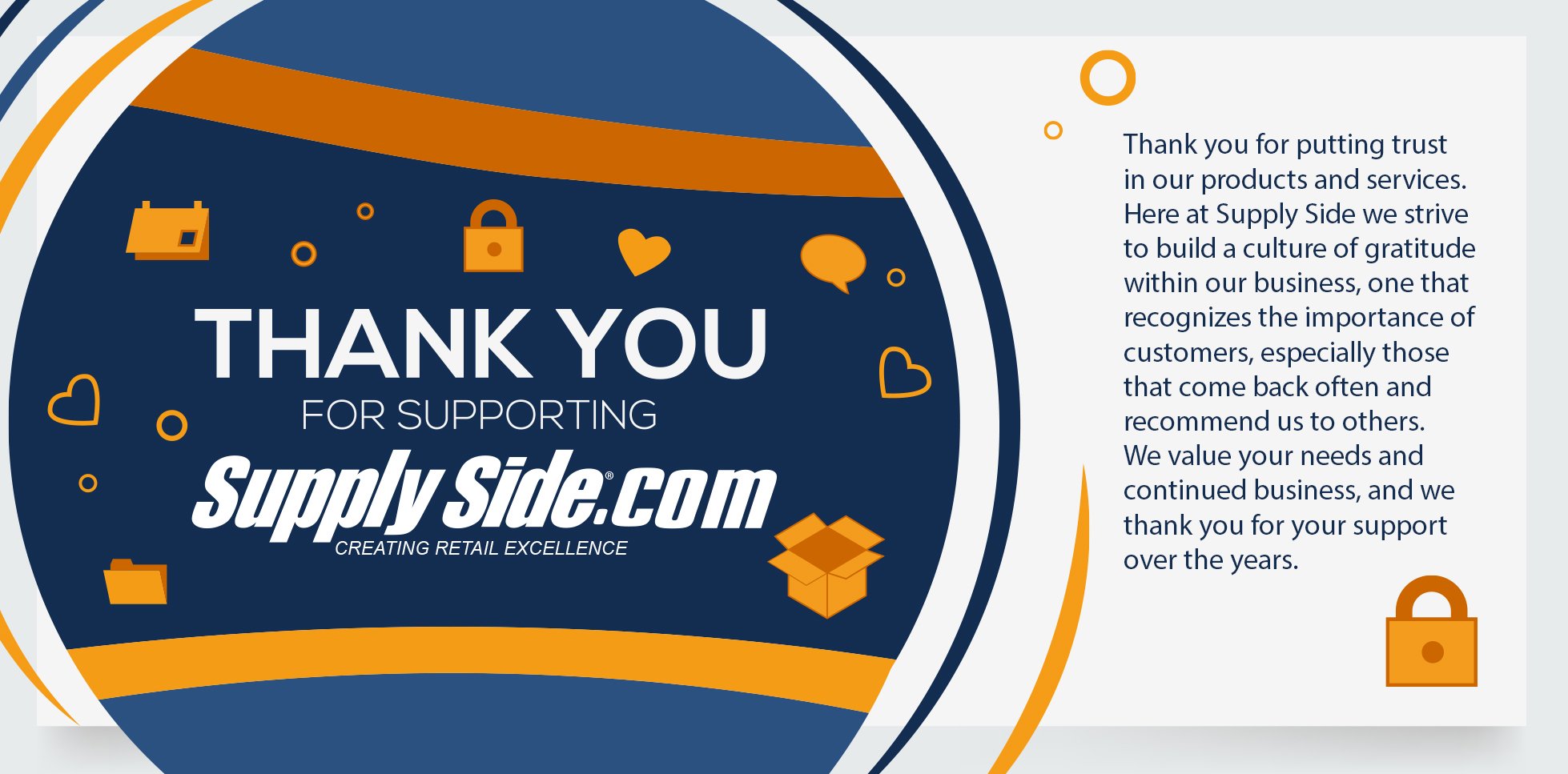 Thank you for Supporting Supply Side