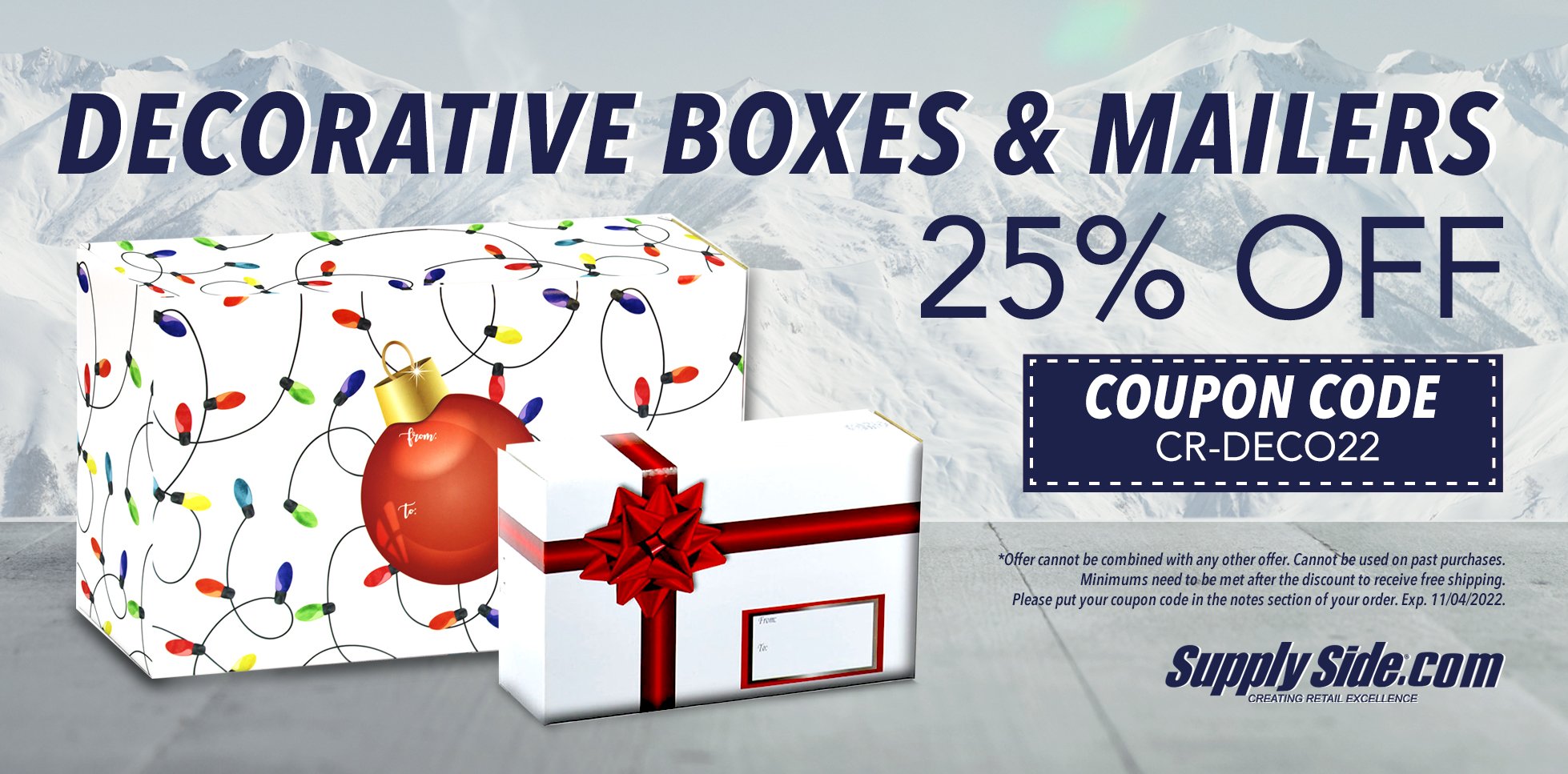 Decorative Boxes and Mailers 25% OFF