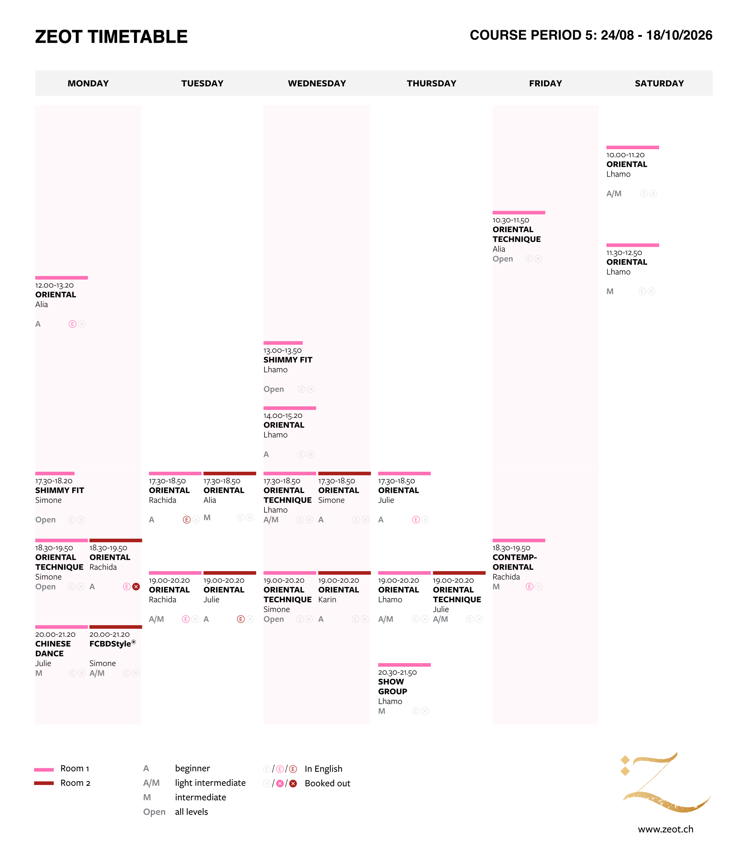 ZeoT Stundenplan KP5 2026