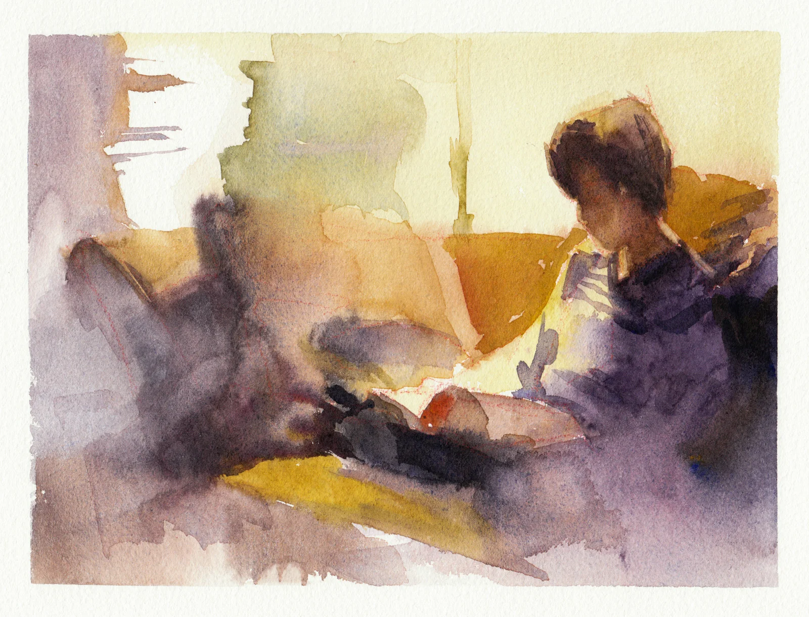 Caspian doing homework