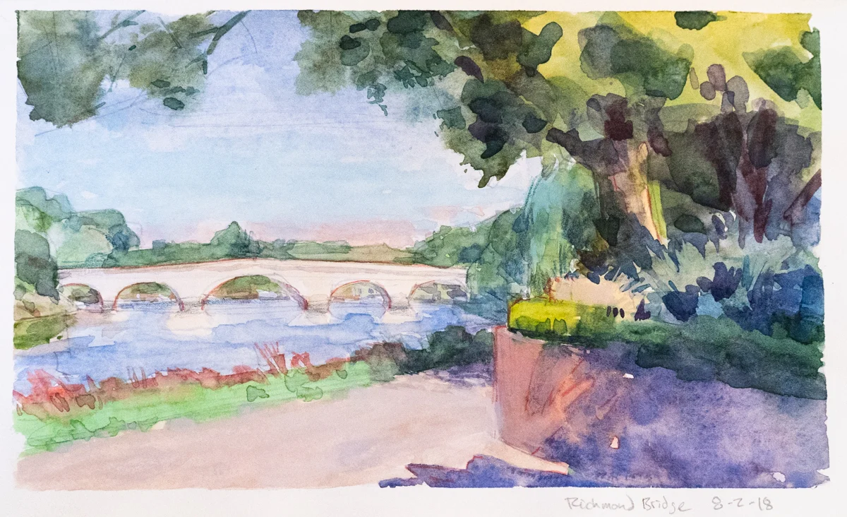 Richmond bridge morning looking north