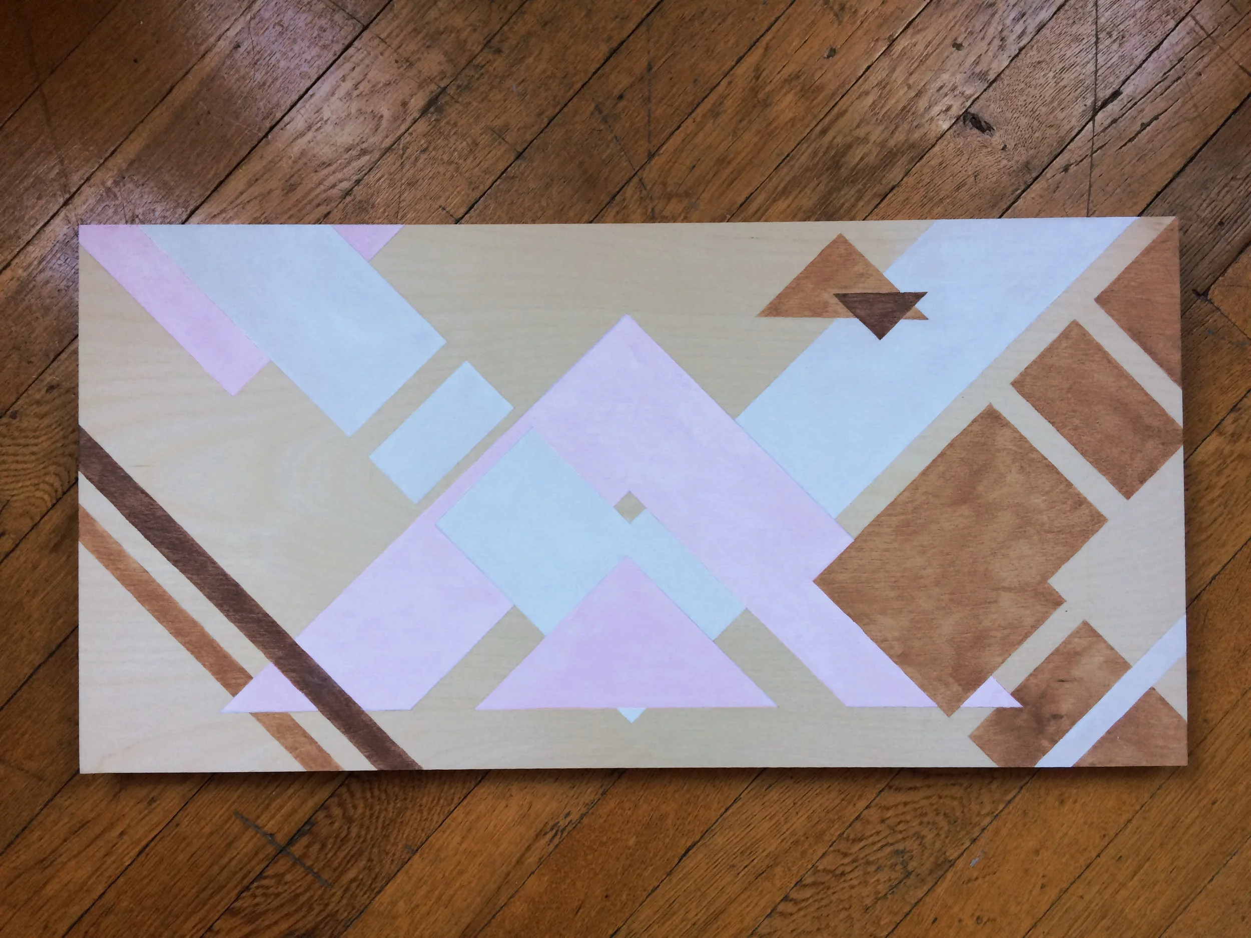  12x24in acrylic and stain on wood frame panel. Please  contact &nbsp;me to purchase. 