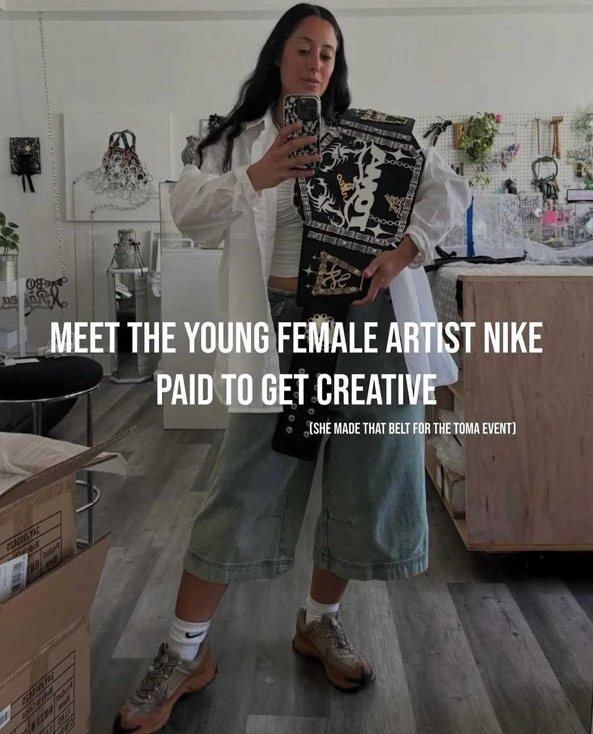 Repost @outlandermagazine ✨💅🏻🤠 Thank you 🙏🏼 @nikela @nikefootball @theariachanel @industry______ TOMA 🇲🇽 and yes LOVE my job 🥹